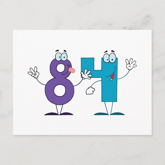 Happy Number 84 Briefkaart (Voorkant)