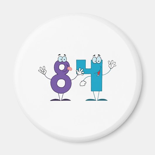 Happy Number 84 Magneet (Voorkant)