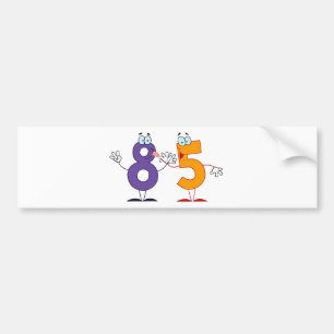 Happy Number 85 Bumpersticker