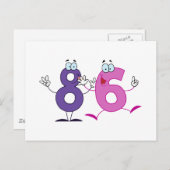 Happy Number 86 Briefkaart (Voorkant / Achterkant)