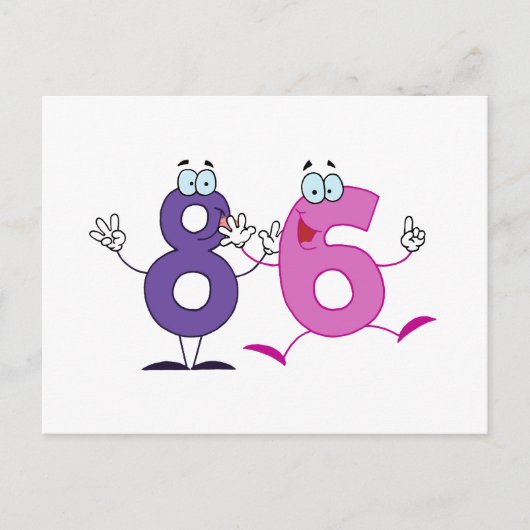 Happy Number 86 Briefkaart (Voorkant)