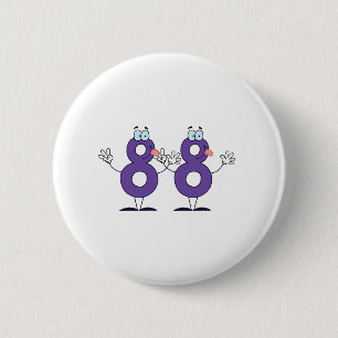 Happy Number 88 Ronde Button 5,7 Cm