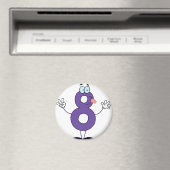 Happy Number 8 Magneet (Insitu (Vaatwasser))