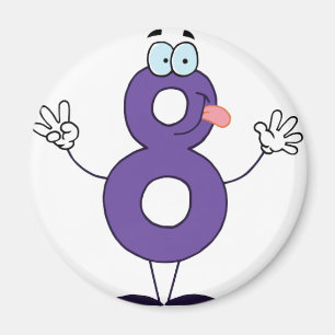 Happy Number 8 Magneet