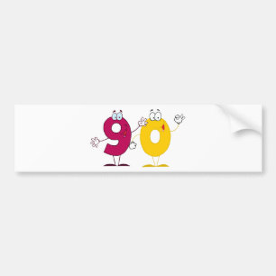 Happy Number 90 Bumpersticker