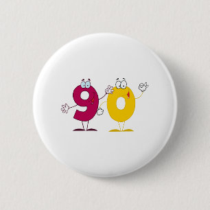 Happy Number 90 Ronde Button 5,7 Cm