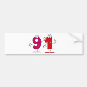 Happy Number 91 Bumpersticker