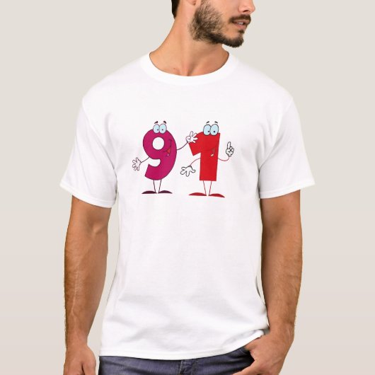Happy Number 91 T-shirt (Voorkant)