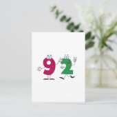 Happy Number 92 Briefkaart (Staand voorkant)
