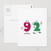 Happy Number 92 Briefkaart (Voorkant / Achterkant)