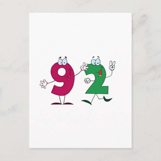 Happy Number 92 Briefkaart (Voorkant)