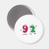 Happy Number 92 Magneet (Voorkant / Achterkant)