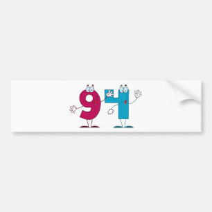 Happy Number 94 Bumpersticker