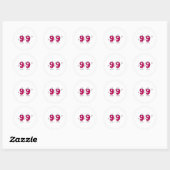 Happy Number 99 Ronde Sticker (Vel)