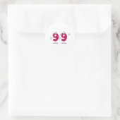 Happy Number 99 Ronde Sticker (Tas)