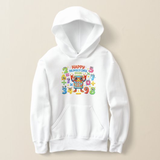 Happy Number Day Cute Maths Hoodie for Kids (Laagn)
