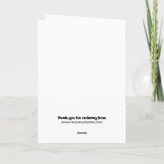 Happy Numbered Sober Birthday Card Kaart (Achterkant)