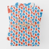 Happy Numbers print wrapping paper (In situ)