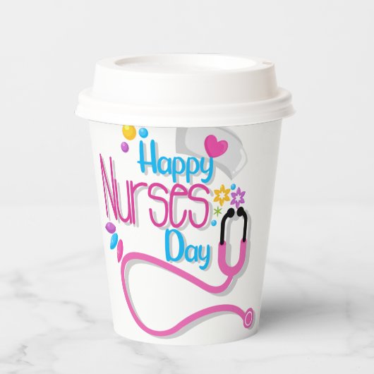 Happy Nurse Day Papieren Bekers (Voorkant)