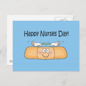 Happy Nurse Nurse's Day Whimsical Bandage Briefkaart (Voorkant / Achterkant)