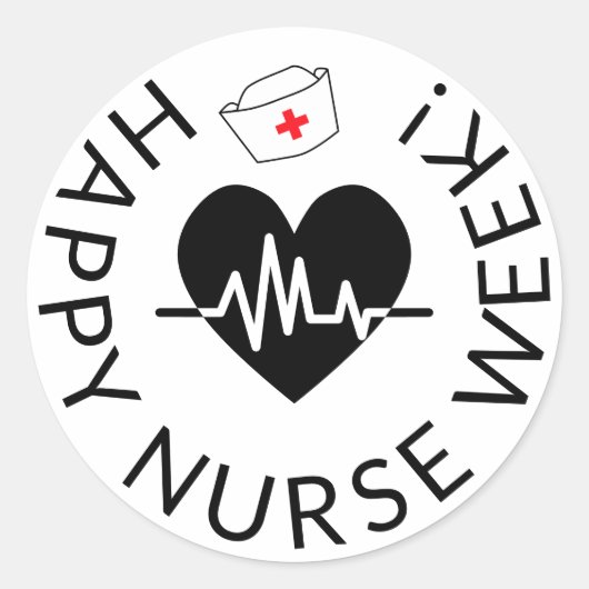 Happy Nurse week sticker (Voorkant)