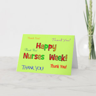 Happy Nurse Week Wenskaart Kaart