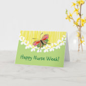 Happy Nurse Week Wenskaart Kaart (Gele Bloem)