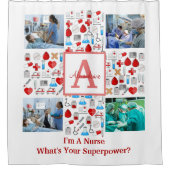 Happy Nurses Dag 4 Fotocollage dwarmonogram Douchegordijn (Voorkant)