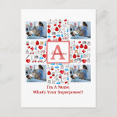 Happy Nurses Dag 4 Fotocollage dwarmonogram Feestdagenkaart (Voorkant)