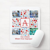 Happy Nurses Dag 4 Fotocollage dwarmonogram Muismat (Met muis)