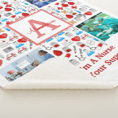 Happy Nurses Dag 4 Fotocollage dwarmonogram Sherpa Deken (3/4)