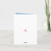 Happy Nurses Day Blauw Roze Hart Gepersonaliseerd Bedankkaart (Achterkant)