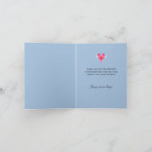 Happy Nurses Day Blauw Roze Hart Gepersonaliseerd Bedankkaart (Binnen)