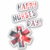 Happy Nurses Day Bokeh Sticker (Voorkant)