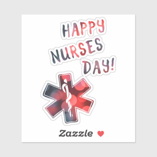 Happy Nurses Day Bokeh Sticker (Vel)