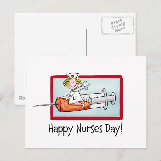 Happy Nurses Day Briefkaart (Voorkant / Achterkant)