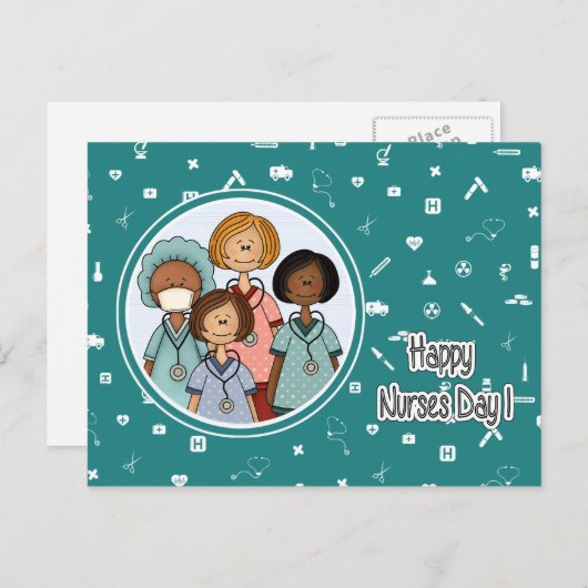 Happy Nurses Day Briefkaart (Voorkant / Achterkant)