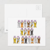 Happy Nurses Day Cartoon Cats in Bandages Briefkaart (Voorkant / Achterkant)