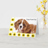 Happy Nurse's Day Cavalier King Puppy Zonnebloemen Kaart (Gele Bloem)