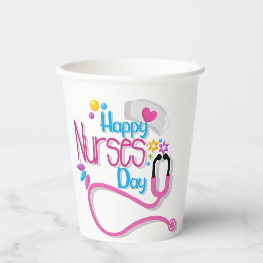 Happy Nurses Day Coffee Mok Papieren Bekers (Voorkant)