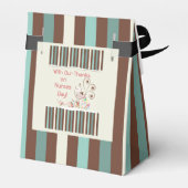 Happy Nurses Day, Cute Bird on Stripes Bedankdoosjes (Achterkant)