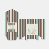 Happy Nurses Day, Cute Bird on Stripes Bedankdoosjes (Uitgevouwen)