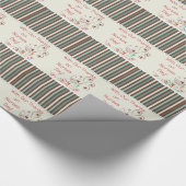 Happy Nurses Day, Cute Bird on Stripes Cadeaupapier (Hoek)