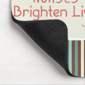 Happy Nurses Day, Cute Bird on Stripes Muismat (Hoek)