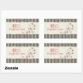 Happy Nurses Day, Cute Bird on Stripes Rechthoekige Sticker (Vel)