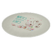 Happy Nurses Day, Cute Bird on Stripes Snijplank (Hoek)