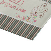 Happy Nurses Day, Cute Bird on Stripes Snijplank (Hoek)