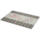 Happy Nurses Day, Cute Bird on Stripes Snijplank (Hoek)