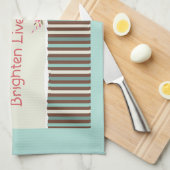 Happy Nurses Day, Cute Bird on Stripes Theedoek (Quarter Fold)