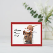 Happy Nurses Day Dachshund briefkaart (Staand voorkant)